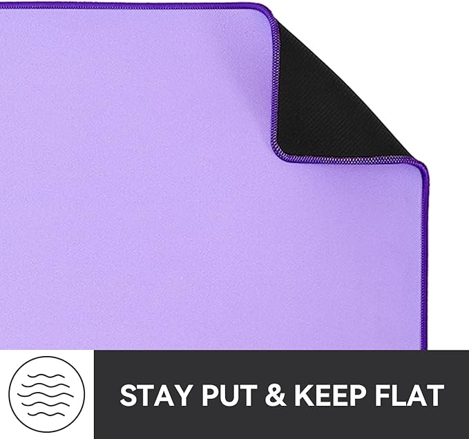 Reniteco Waterproof Large Gaming Mouse Pad with Durable Stitched Edges, Non-Slip Rubber Base, Grainy Jacquard Mouse Mat Desk Pad for Home Office Gaming, 31.5''x11.8''x0.12'', Purple