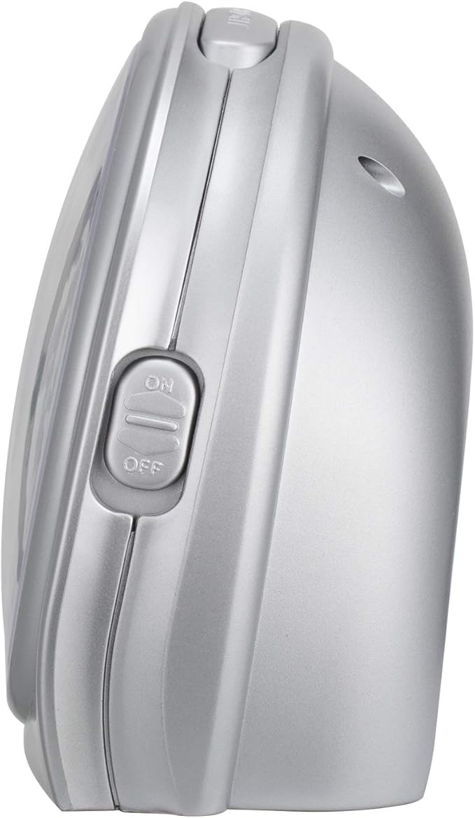 Tinload 5.5" Large Analog Alarm Clock Silent Non Ticking, Gentle Wake, Beep Sounds, Increasing Volume, Battery Operated Snooze and Manual Light, Easy Set,Silver(Best for Elder)