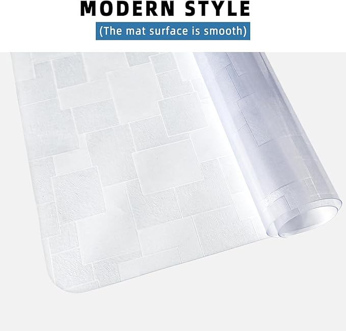 Chair Mat for Hardwood Floor, 45x53 inches Floor Mat Protector for Office Chair, Desk, Home, Frosted Pattern Rectangle Floors Protector