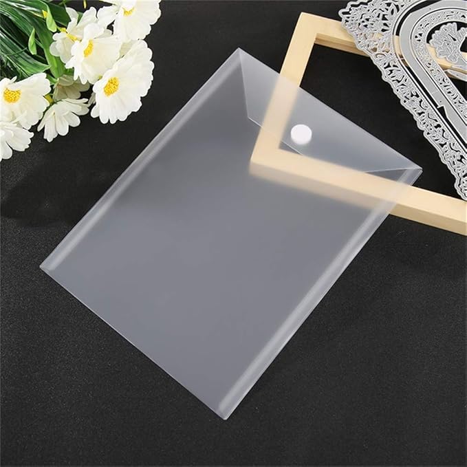 Large Stamp & Die Storage Pockets Resealable Clear Plastic Seal Bags Storage Case for Cutting Dies Stencil Album Stamp Crafts for DIY Scrapbooking Paper Card Craft Cutting Dies for Card Making