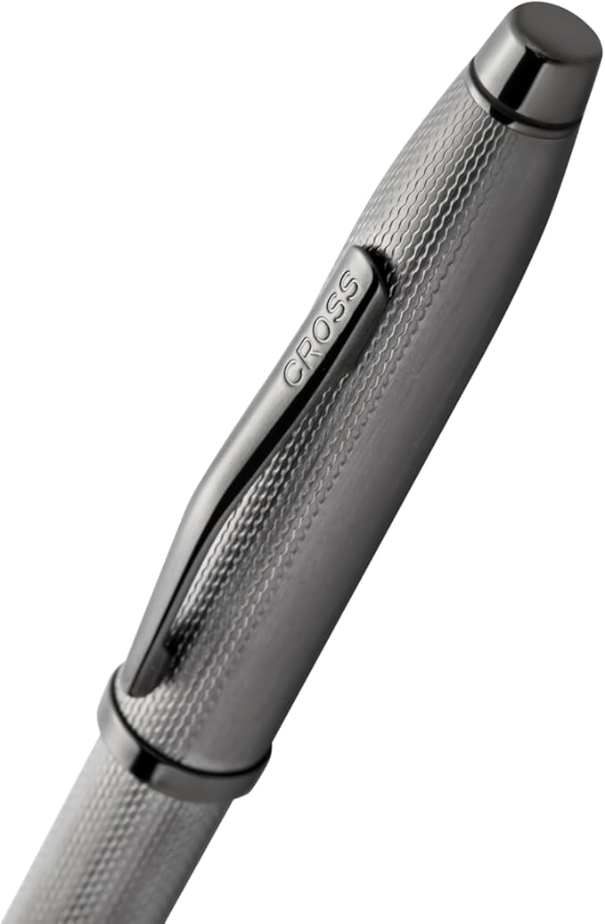 Cross Century II Polished Slate Gray Engraved Diamond Pattern with Slate Gray PVD Appointments Ballpoint Pen