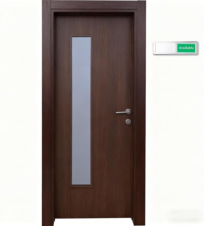 In Use or Available Door Sign for Home Office Restroom Conference Hotels Hospital, Slider Privacy Door Sign Indicate in Use Available, Silver