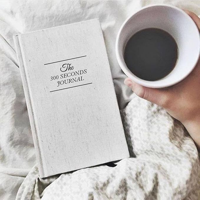 Gratitude Journal for Women & Men – 5 Minute Guided Daily Journal with Prompts for Mindfulness, Self Care & Positive Thinking, 300 Seconds Daily Reflection, Original Linen Cover, 2026 Edition