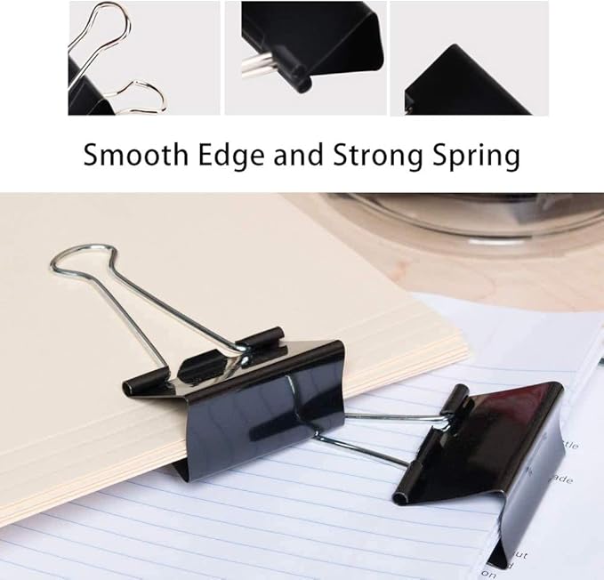 Ufmarine Extra Large Binder Clips 2.4 Inch Length, Jumbo Binder Clips for Office (48 Pcs)