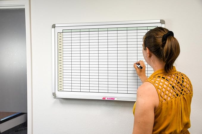 30 Minute Schedule with Color Whiteboard 36" x 24"