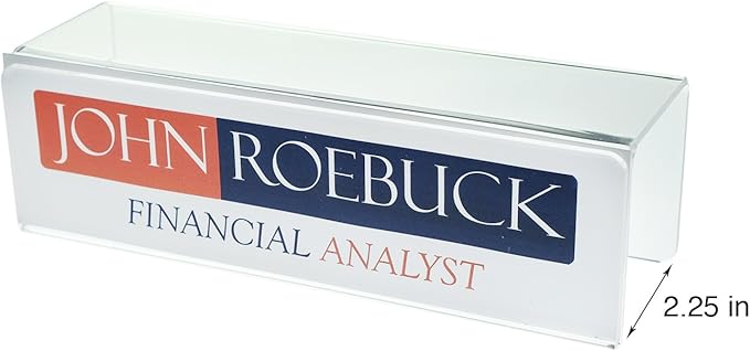 Source One Deluxe Clear Acrylic Name Plate (2 1/4 Inch Hook, Name Plate)