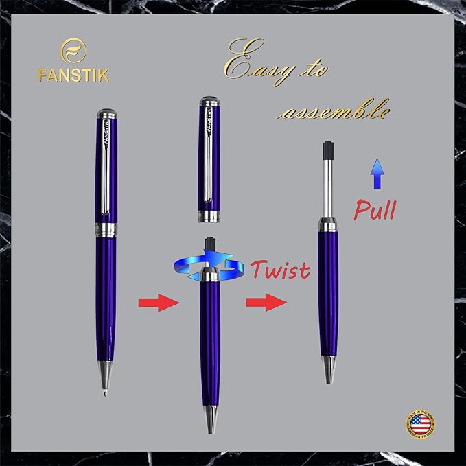 FANSTIK Customized Luxury Ballpoint pen, fancy gift set for women, Professional executive pen gift set for men and Woman (B Lux BallPoint Set)