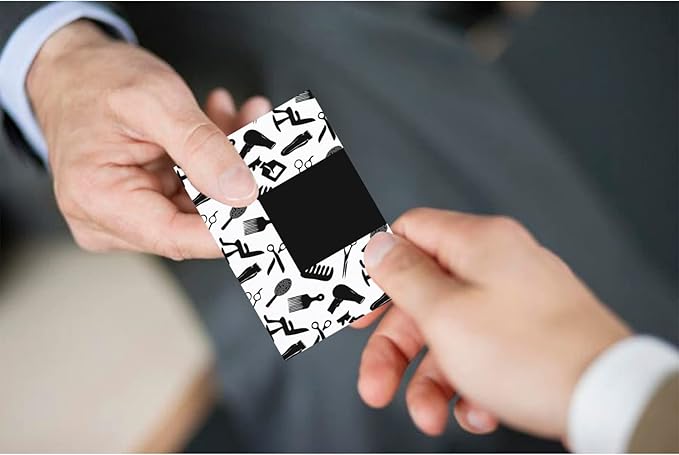 Custom Business Cards Personalized Business Cards for Small Business 300gsm Matte Paper Front & Back Sides Printed 3.5" x 2" - Barbershop Template