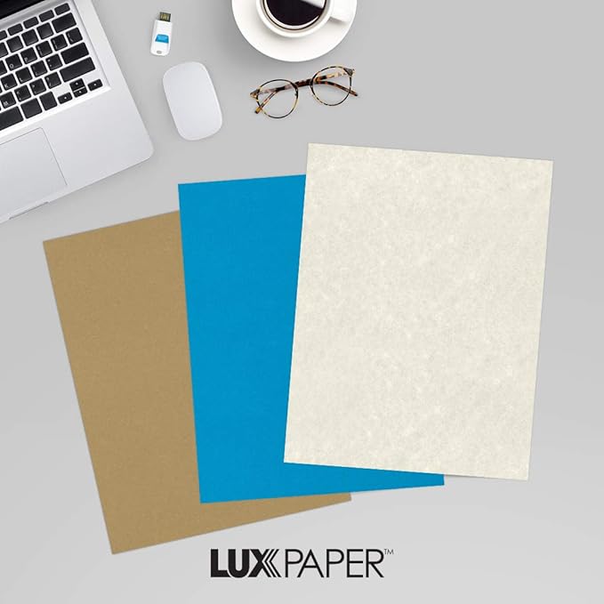 LUXPaper 8.5" x 11" Paper | Letter Size | Cream Parchment | 60lb. Text | 250 Qty