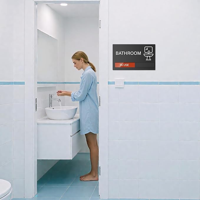 Bathroom Door Signs, Available In Use Sliding Sign, Do Not Disturb, Vacant Occupied Bathroom Sign, Privacy Restroom Door Signs