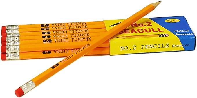 Seagull 576 Count Bulk Pack Pencils Pre-sharpened with Erasers Bulk Yellow Pencils for Back to School Teacher Supplies, No. 2 HB for Writing Drawing Sketching (4 Boxes of 144)
