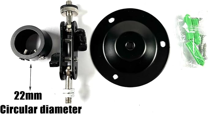 Laser Module Brackets 360-Degree Adjustable Positioning Bracket 22mm (2-Pack) - Black Alumina