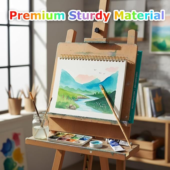 Watercolor Paper Pad, 5.5"x8.5" Water Color Paper, 140lb/300gsm Artist Painting Drawing Paper Book, Art Supplies for Adults Kids, Watercolors, Watercolor Paint Set, Sketchbook, Journal, Green