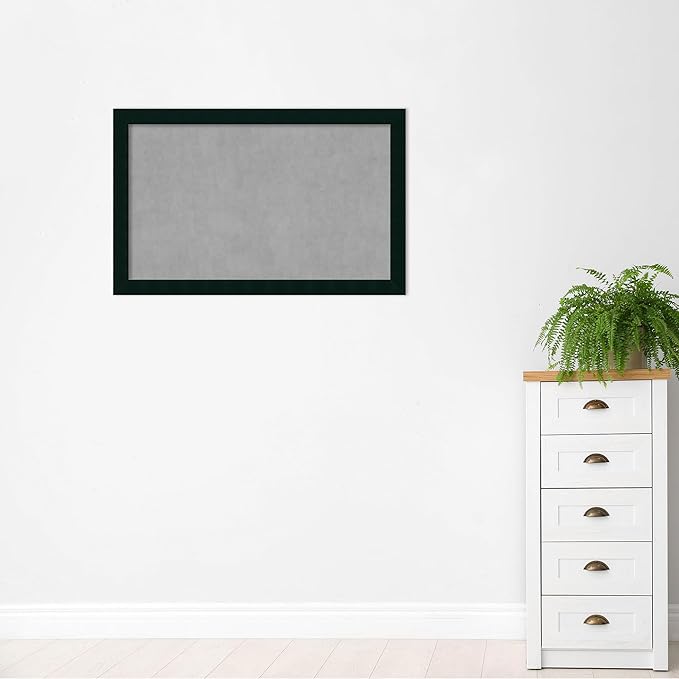 Amanti Art Black Framed Magnetic Board 28x44 Large Vision Board for use with Magnets, 100% Metal Sheet to Display Items as Office Decor or for Home Organization in mudroom, Kitchen or Kids Room