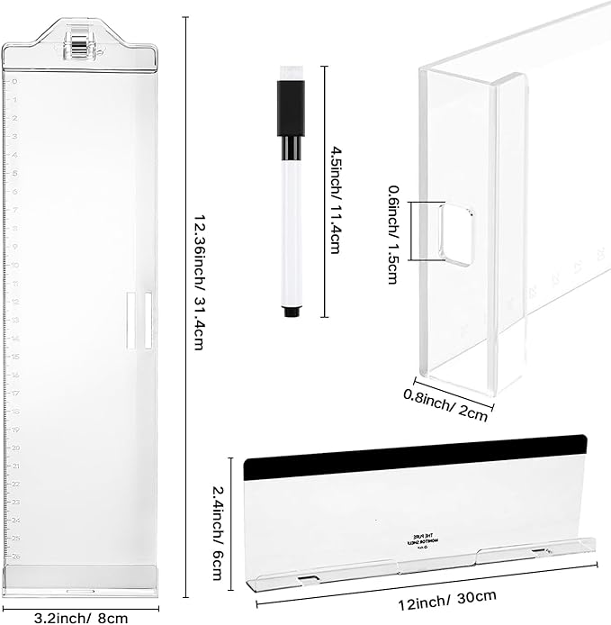 Monitor Memo Boards for Computer, Upgrade Transparent 3 PCS (Left & Right & Bottom) Multifunction Screen Message Reminder Pad Side Panel Phone Holder Organizer for Office Desktop, with Pen Sticky Note