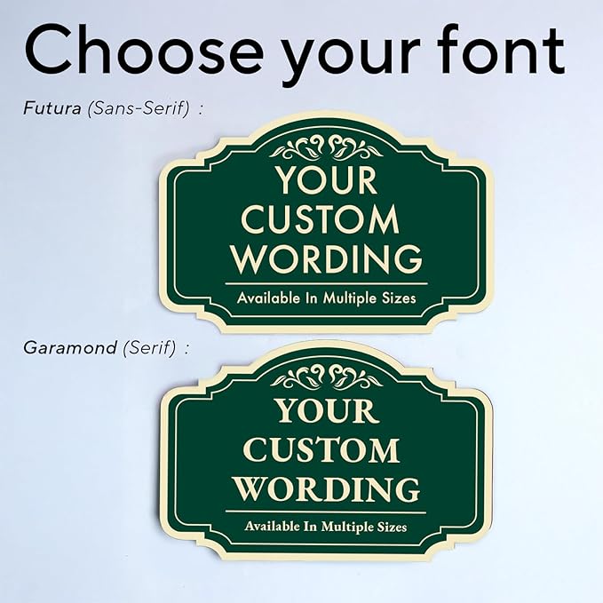 Custom Aluminum Signs: Driveway/Outdoor Metal, Waterproof, Forest Green 24x18 In
