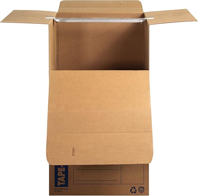 Bankers Box Tall Wardrobe Box 3 Pack, Tape-Free Design, 24" x 24"x 40"(7710501)