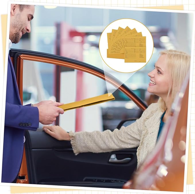 120 Pcs 9 x 12 In Vehicle Dealer Jackets for Car Sales 32lb Colored Printed Deal Envelopes Dealership Supplies File Jackets Automotive Folders for Car Dealerships (Cowhide Yellow)