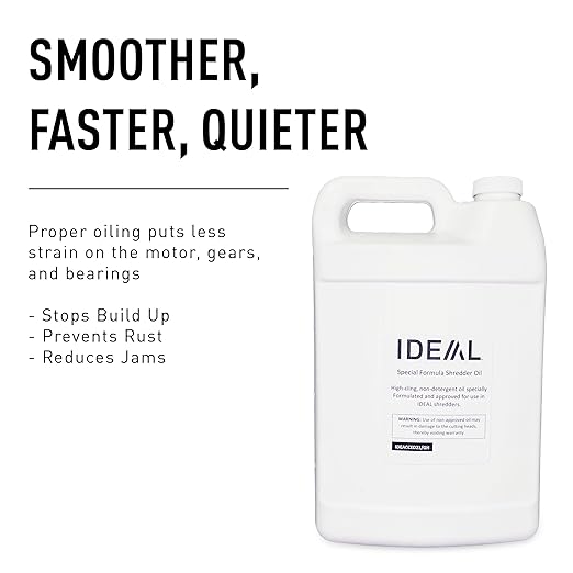 IDEAL Special High-Cling Lubricating Oil for ideal Shredders, Great for Any Automatic Oiler, Non-Toxic, Non-Detergent, Extend Life of Your ideal Shredder (1 Gallon Bottle)