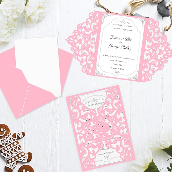 50 Sheets Pink Cardstock 8.5 x 11 Thick Paper, Goefun 80lb Card Stock Printer Paper for Arts & Crafts, Presentations, Stationary Printing, Valentines Day