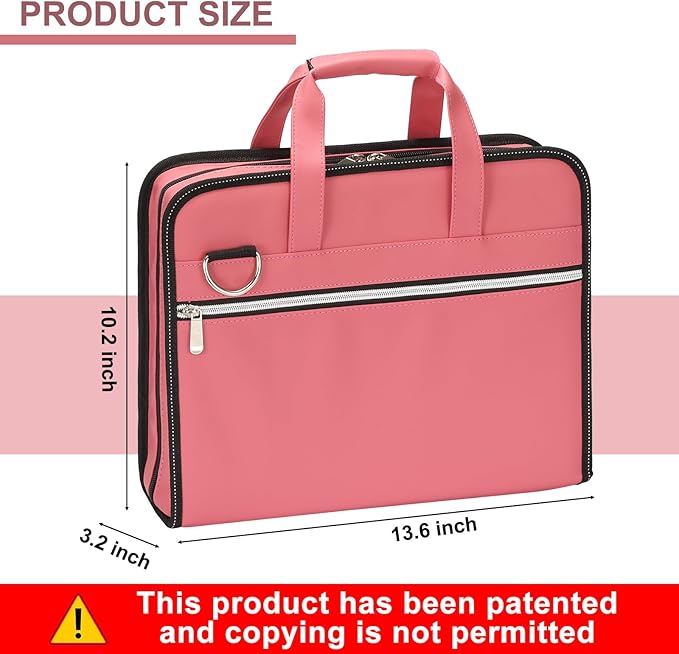SEEKIND PU Leather Accordion File Organizer with Handle & Strap,12 Pockets Expanding File Folder with Zipper & Labels,Portable Document Organizer File for Letter A4 Files