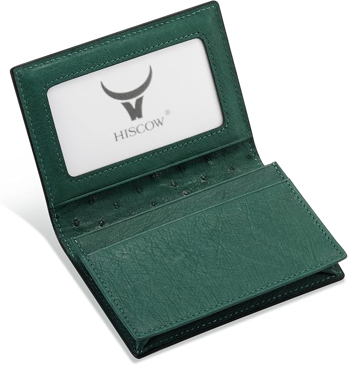 Leather Business Card Case Holder for Men & Women, Italian Calfskin
