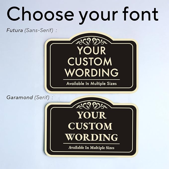 Personalized Custom Decorative Outdoor Metal Signs, Aluminum, Black Charcoal, 18x12 Inches, Waterproof, Made in USA