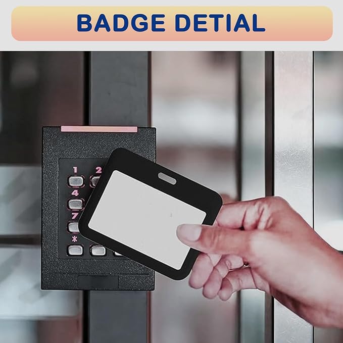 Custom Badge Holder ID Card Hold Case, Personalized Retractable Badges Holders, Customized Photo Name Badge Holder for Office Worker, Medical Staffs, Teacher, Student | Horizontal