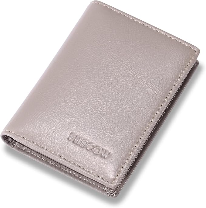 Leather Business Card Case Holder for Men & Women, Italian Calfskin