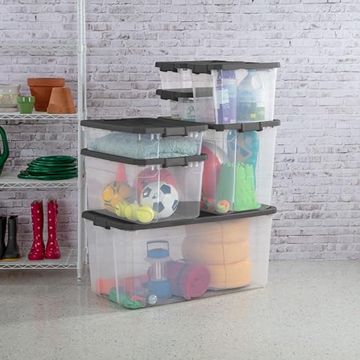 Sterilite Box Stacker Modular Clear 16QT 14723V06