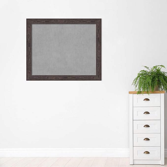 Amanti Art Black Framed Magnetic Board 38x46 X-Large Vision Board for use with Magnets, 100% Metal Sheet to Display Items as Office Decor or for Home Organization in mudroom, Kitchen or Kids Room
