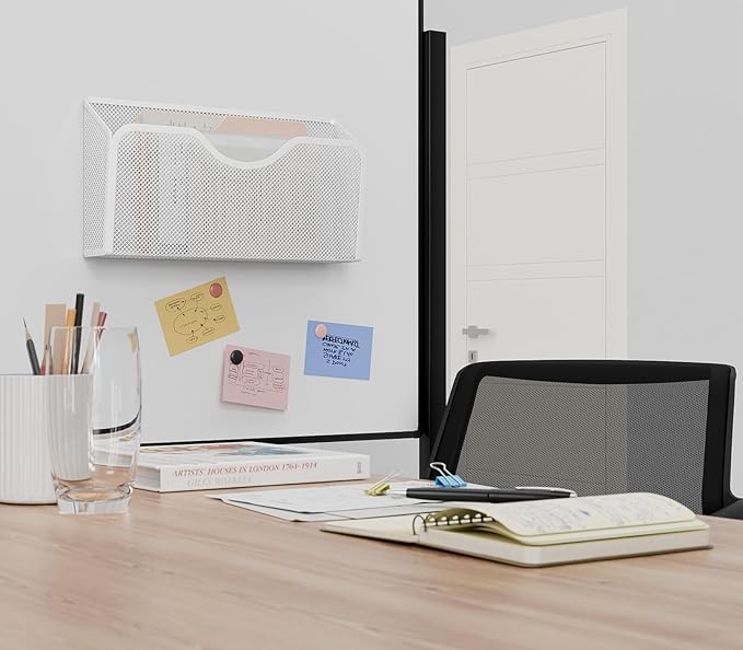 JANE EYRE Magnetic File Holder - 3PCS Paper File Mail Organizer No Drilling Magazine Paper Document Organizer for Cabinets Office Whiteboard