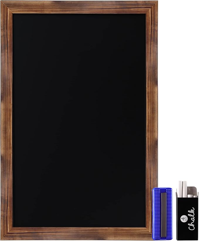 HBCY Creations Rustic Magnetic Wall Chalkboards (Torched Brown, 24 x 36 Inch)