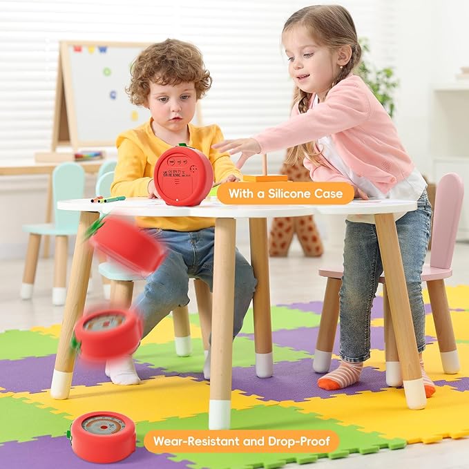 Tomato Visual Timer for Kids, 299-Minute Cute Kids Pomodoro Countdown Timer, ADHD Autism Toddler Support, Visual Timer for Classroom, Kitchen, Office Desk and Meetings