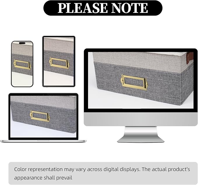 Vienrose Greeting Card Organizer Box with 20 Removable Dividers, 84 Self-Adhesive Labels, Foldable Storage Box Great for Greeting Cards, Photos, Envelopes, Stickers, Postcards Light Grey&Dark Grey