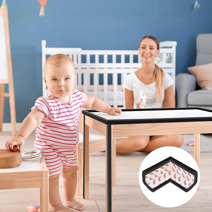 Baby Proof Corners and Edges Protector 18ft (Large 15ft Edge+8 Corner Guard), Fireplace Baby Proofing Bumper, Heavy-Duty Soft NBR Foam Edge Corner Protector for Furniture Table, Childsafe/Pre-Taped