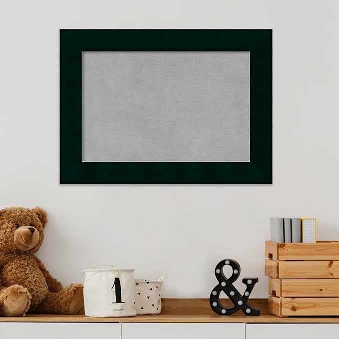 Amanti Art Black Framed Magnetic Board 16x22 Small Vision Board for use with Magnets, 100% Metal Sheet to Display Items as Office Decor or for Home Organization in mudroom, Kitchen or Kids Room