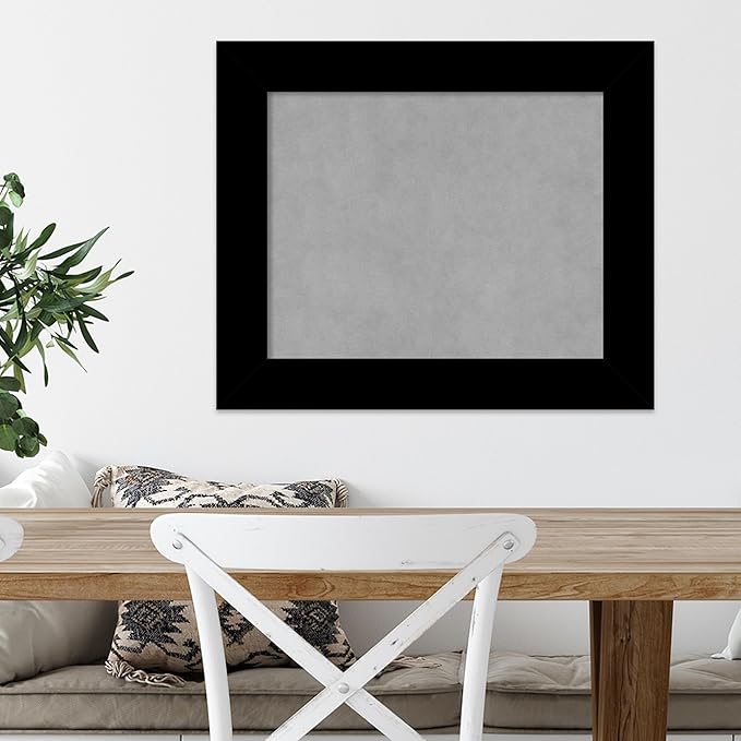Amanti Art Black Framed Magnetic Board 21x25 Small Vision Board for use with Magnets, 100% Metal Sheet to Display Items as Office Decor or for Home Organization in mudroom, Kitchen or Kids Room