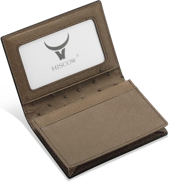 Leather Business Card Case Holder for Men & Women, Italian Calfskin