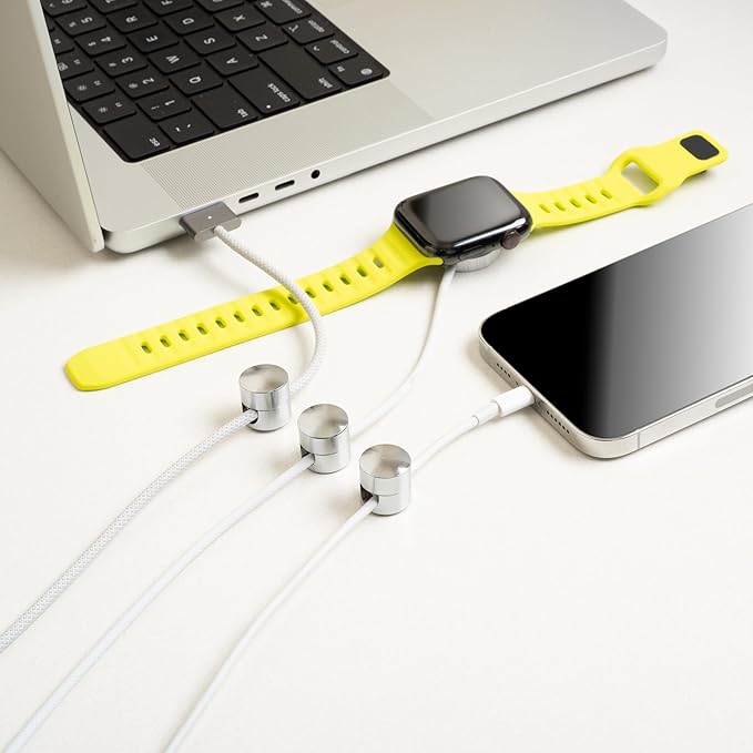 ICONIT Cable Anchors for Desk Organization | Premium Aluminum Cord Organizers | Charger + Cable Management Clips for Home & Office | Stylish, Sturdy, & Functional | (3 Pack) (Silver)