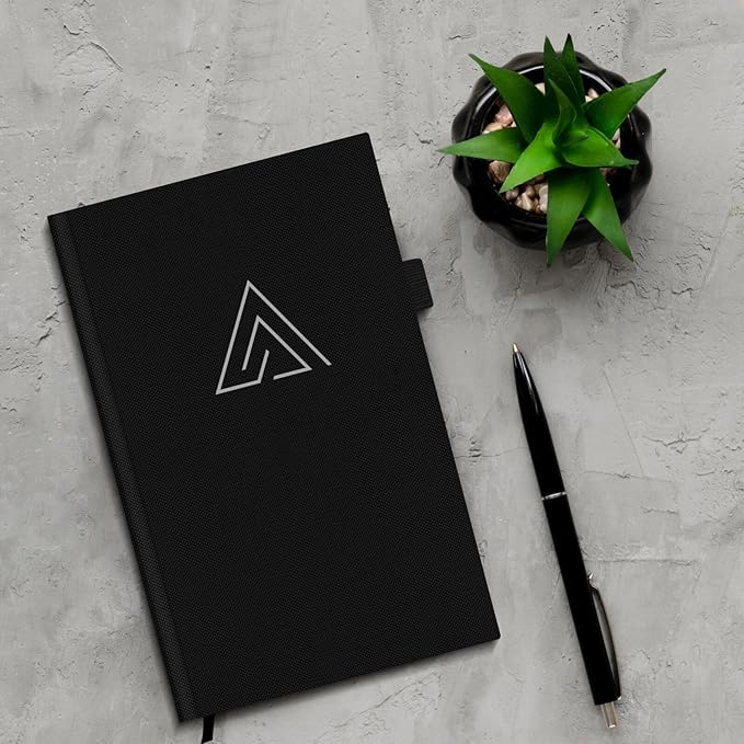 Self-Mastery Journal for Men - Gratitude and Productivity Journal for More Happiness, Positivity, Growth, Mindfulness, Self Care and Reflection - Guided Inspirational Journals for Men & Women (Black)