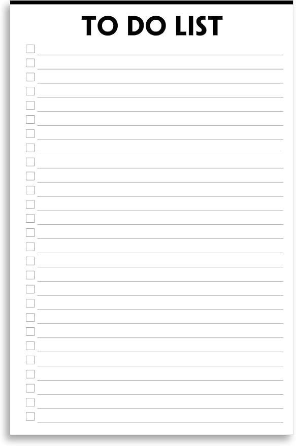 Nokingo To Do List Notepad - 5.5"x8.2", 50 Sheets, To Do Notebook with Check List Organizing, Tear Off, Simple Script, College Ruled To Do Planner for Daily Task