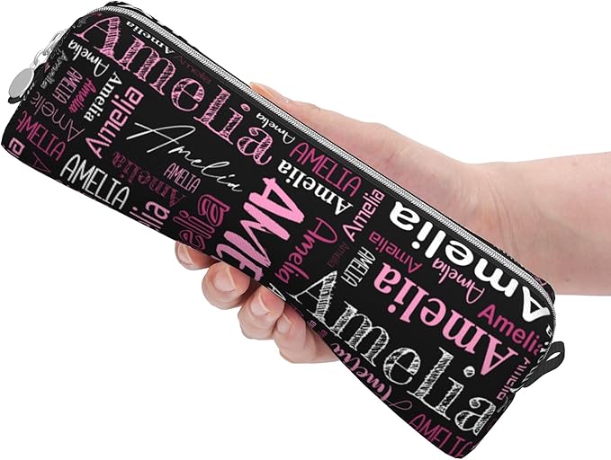 Custom Pencil Case, Customized Pencil Pouch With Zipper, Durable Personalized Pencil Bag, Stationery Desk Organizer Bags For Teens Boy Girls Kids Women