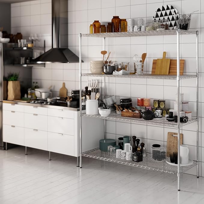 Regal Altair 24" Deep x 60" Wide x 74" Height Wire Shelving Kit | 4-Tier | NSF Commercial Storage Rack Unit