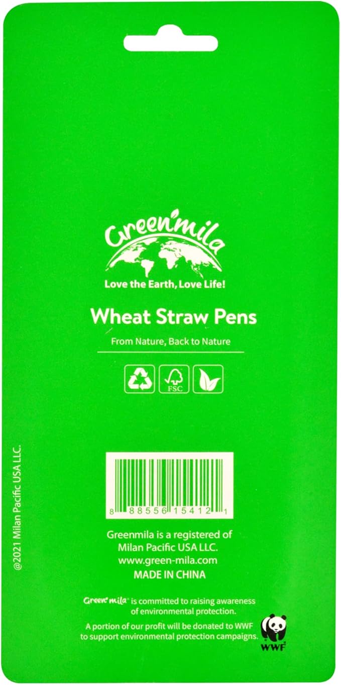 GreenMila Durable Pens, 1.0mm Ballpoint Pens Premium Writing Quality for School, Home & Daily Use - Pack of 4, Green