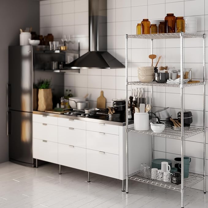 Regal Altair 24" Deep x 30" Wide x 74" Height Wire Shelving Kit | 4-Tier | NSF Commercial Storage Rack Unit