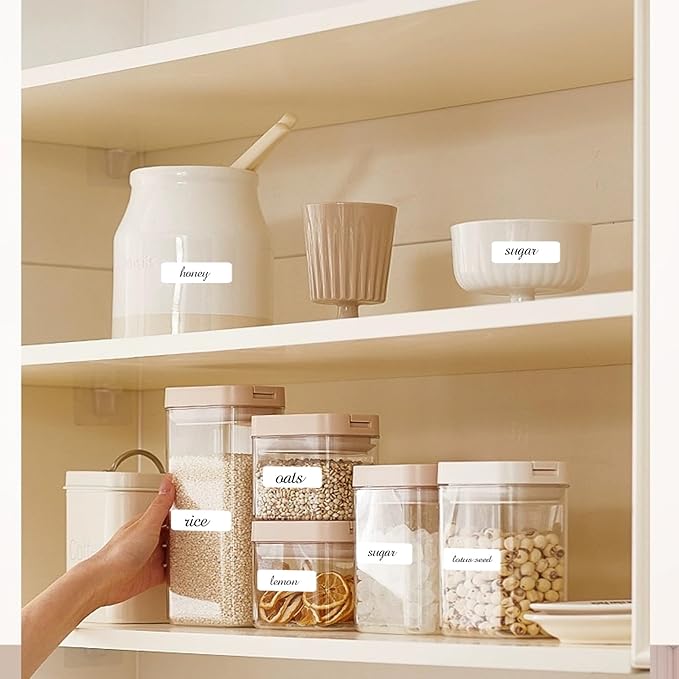 Blank Removable Labels, 1x3 Inch White Freezer Labels for Food Containers, Freezer Label to Write on/Waterproof - 240Pcs