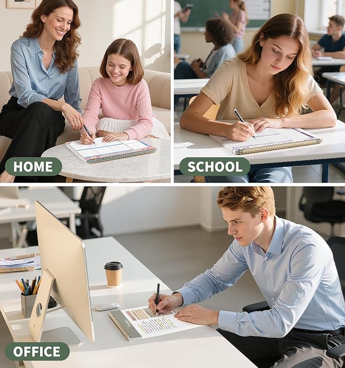 104 Pgs To Do List Notepad, 52 Undated Sheets Duplex-printed Daily Planner For Work Home School Office Desk Accessories Supplies & Goal Setting Tasks -Green