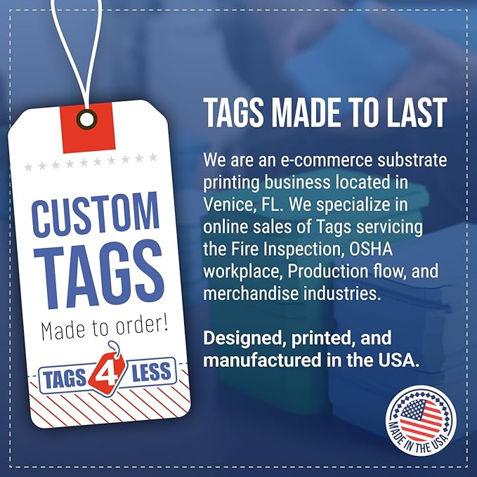 Tags 4 Less 15 Mil Waterproof Plastic Tags, Pack of 100 – 2” x 4” Heavy Duty Plastic Tags for Labeling, Outdoor Tagging, Equipment Labeling, Luggage, Valves & More (Fluorescent Pink)