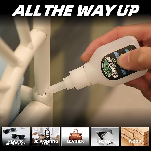 Ultra-Thin Super Glue Liquid 28.3 Gram with 3 Gram Superglue Gel, Fast Drying Clear Glue for Plastic Metal Glass Shoe 3D Printing, Cyanoacrylate Adhesive for Woodworking Stabilizing CA Finish Inlay